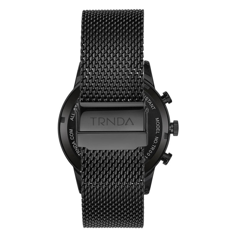 Trnda Men's Stainless Steel Watch, Black Mesh Band | Trn-43b by i-watch