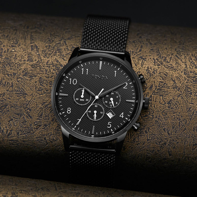 Trnda Men's Stainless Steel Watch, Black Dial | Trnda-Ss43bk by i-watch