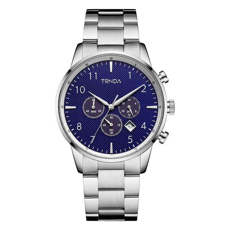 Trnda Men's Stainless Steel Watch, Dark Blue Dial | Tsw43sdb by i-watch