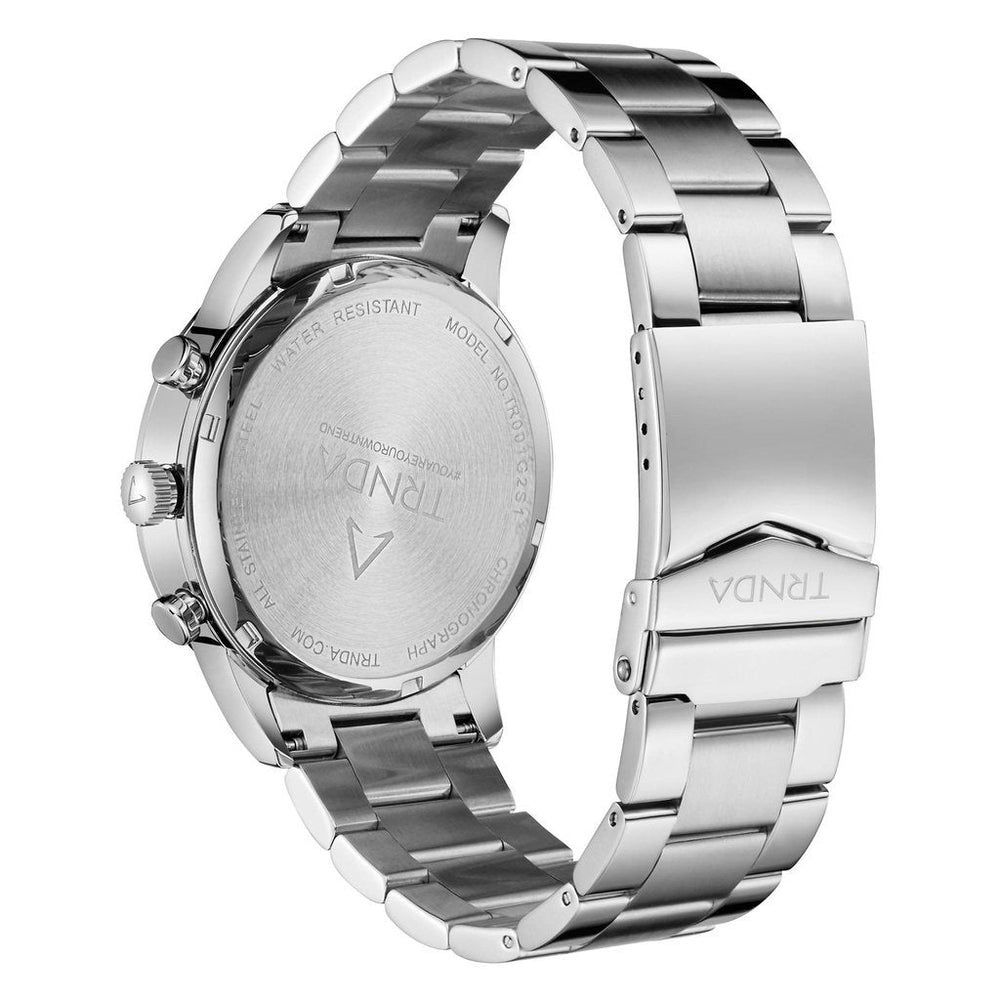Trnda Men's Stainless Steel Watch, Silver Dial | Trn-Ss43mm by i-watch