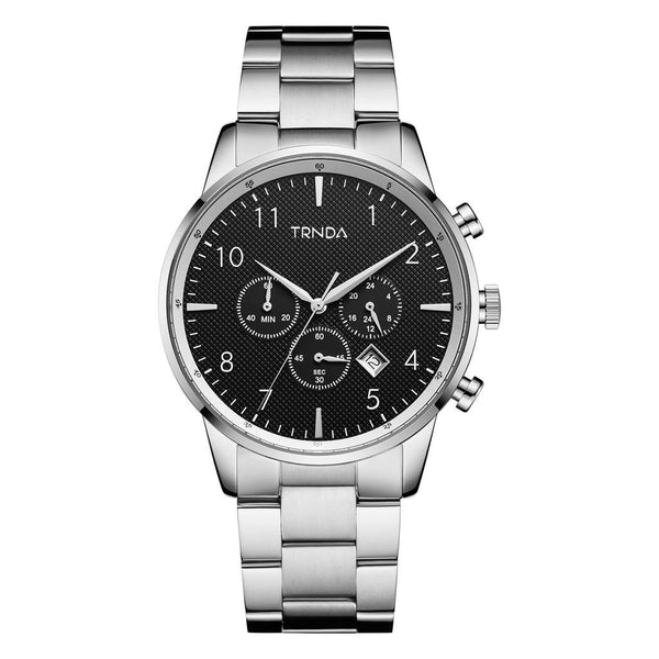 Trnda Men's Stainless Steel Watch, Charcoal Black Dial | Trnda43mm by i-watch
