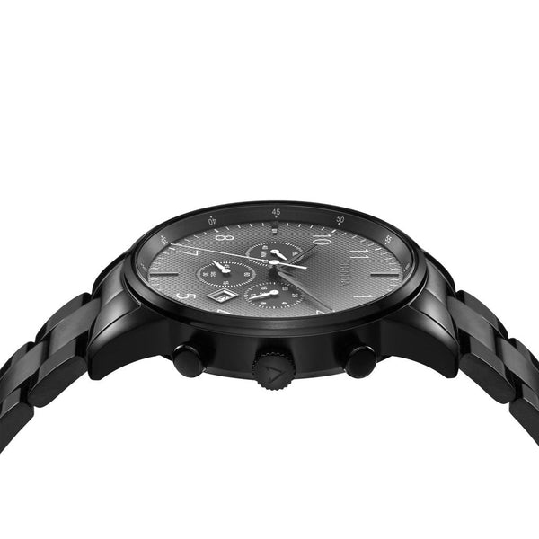 Trnda Men's Black Stainless Steel Watch, Gray Dial | Trn-43b by i-watch