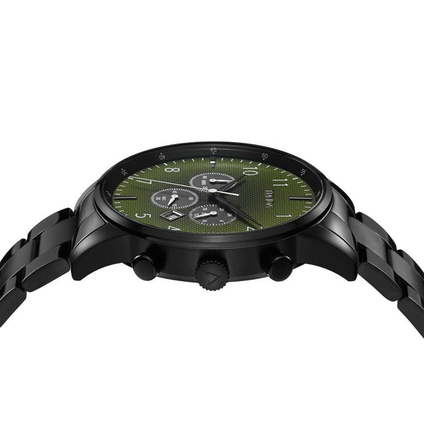 Trnda Men's Black Stainless Steel Watch, Green Dial | Trnda-001 by i-watch