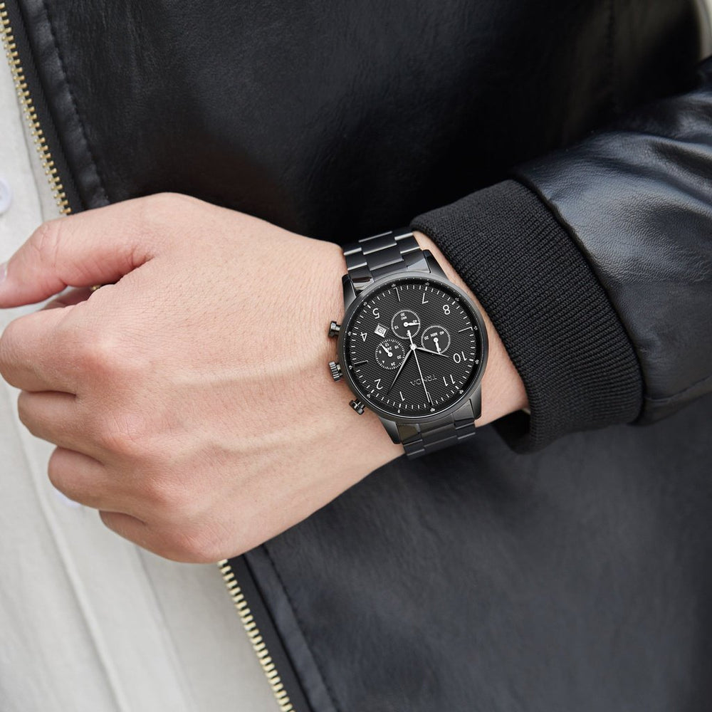 Trnda Men's Stainless Steel Watch, Black Dial | Trn-Ss43mm by i-watch