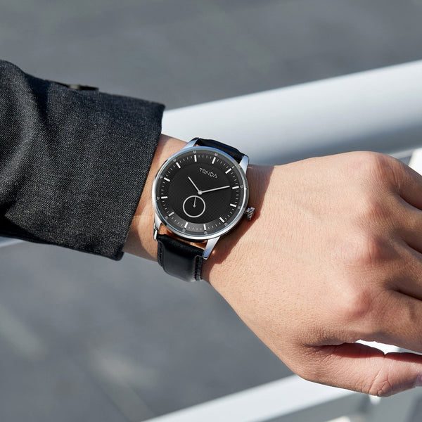 Trnda Men's Stainless Steel Watch, Black Dial | Trn-Ss43-Bk by i-watch