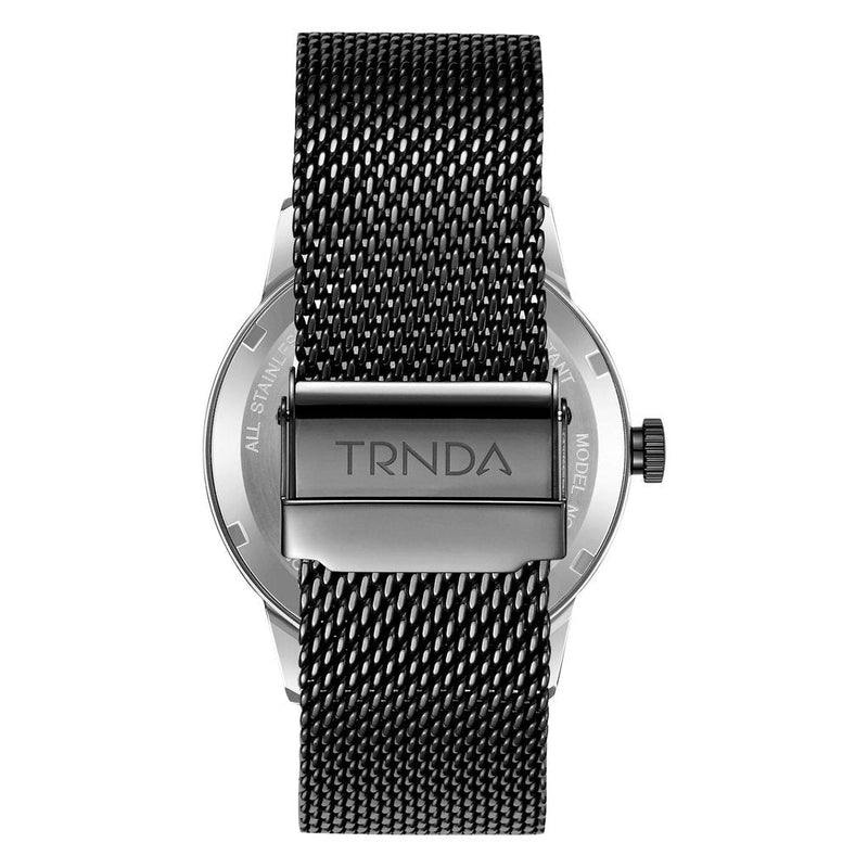Trnda Men's Stainless Steel Watch, Blue Mesh Band | Trn-43mm-Sl by i-watch
