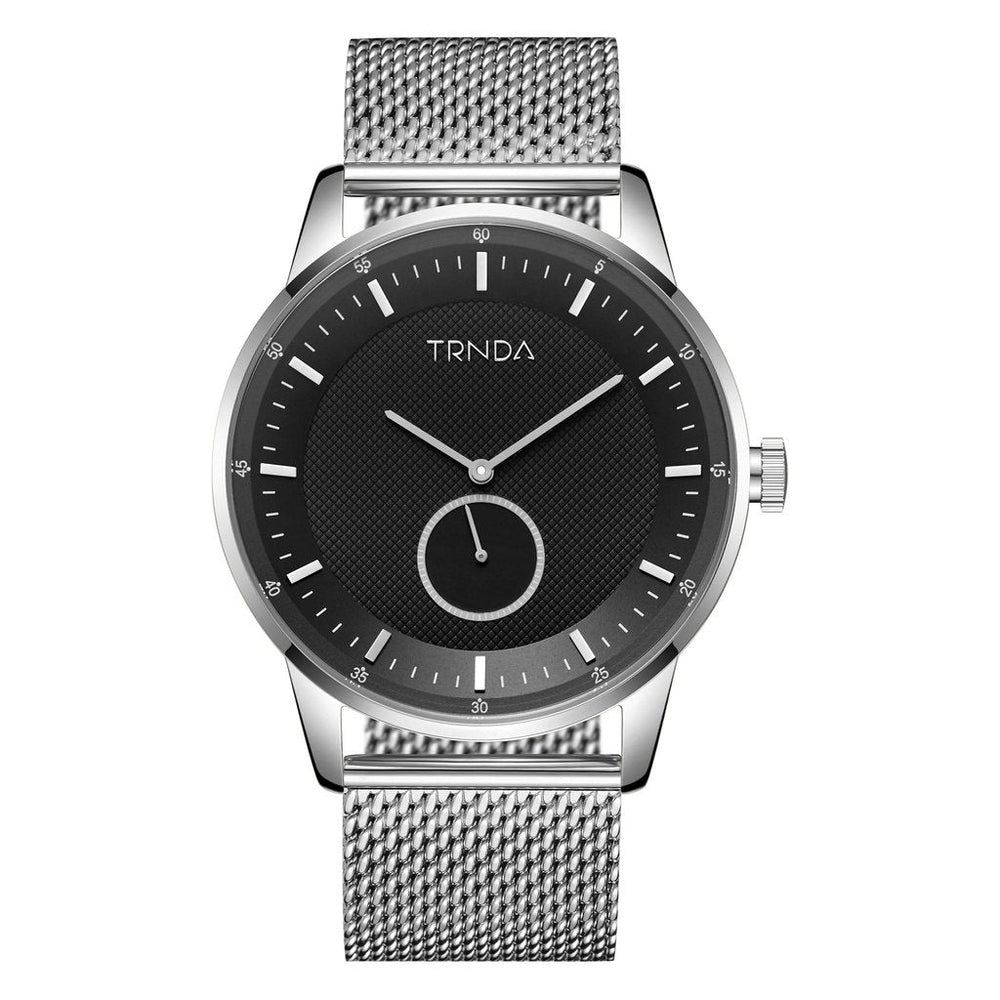 Trnda Men's Stainless Steel Watch, Black Dial | Trnda-Ss43blk by i-watch