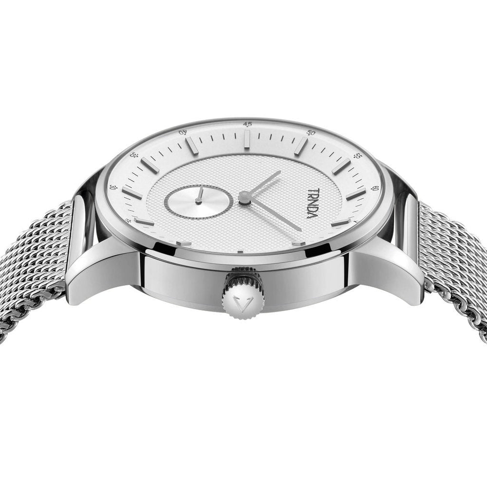 Trnda Men's Stainless Steel Watch, Silver Mesh Band | Trn-43s by i-watch