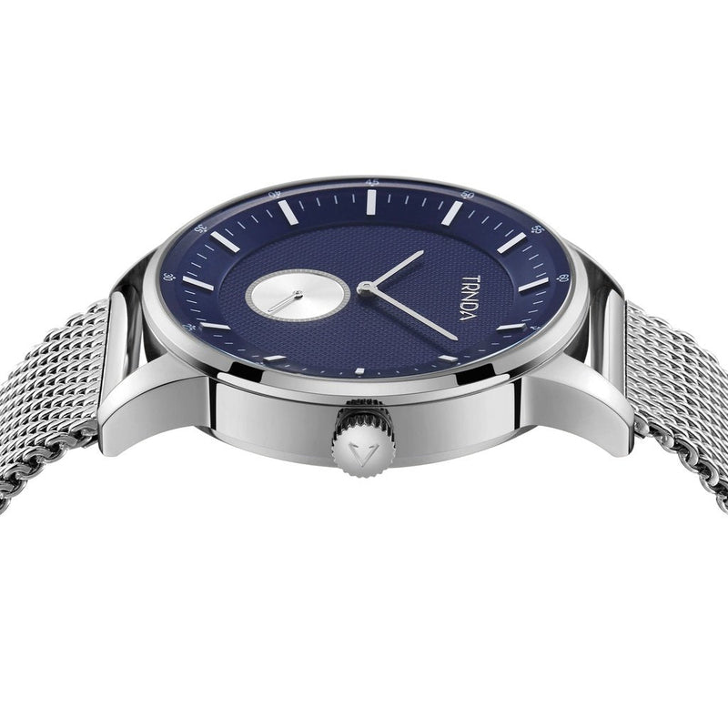 Trnda Men's Stainless Steel Watch, Blue Dial | Trn-Ss43-Bl by i-watch