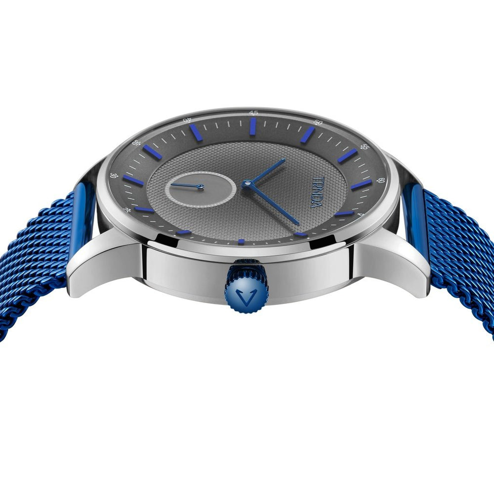 Trnda Men's Stainless Steel Watch, Blue Mesh Band | Trnda-43mm by i-watch