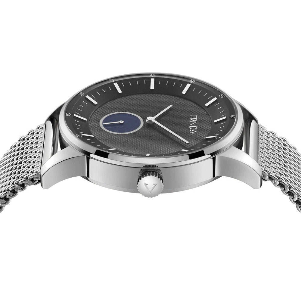 Trnda Men's Stainless Steel Watch, Silver Mesh Band | Trn-Ss43 by i-watch