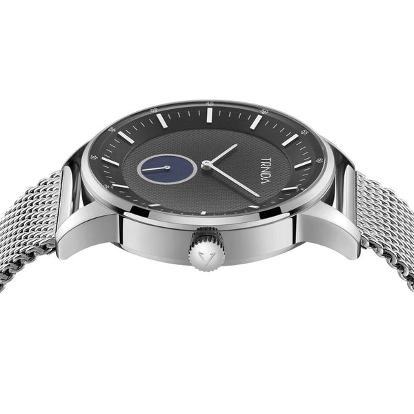 Trnda Men's Stainless Steel Watch, Silver Mesh Band | Trn-Ss43 by i-watch