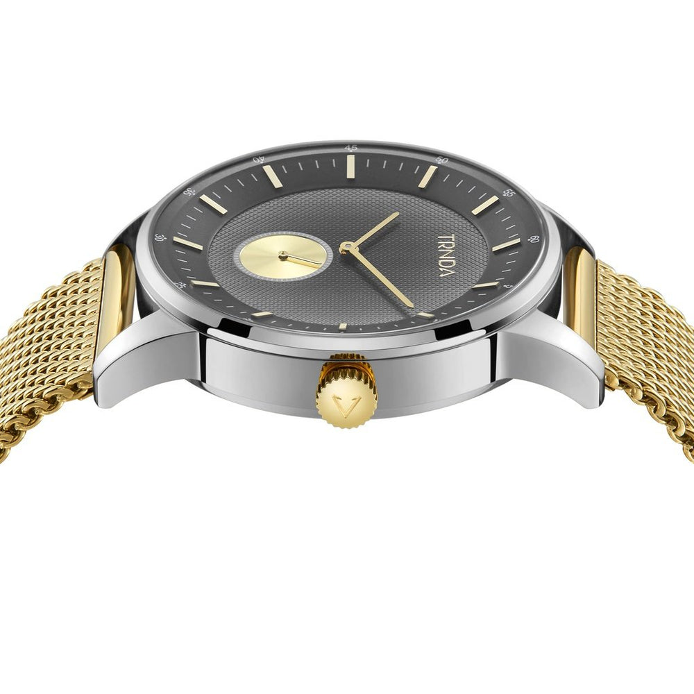 Trnda Men's Stainless Steel Watch, Gradient Gray Dial | Tr43sgld by i-watch