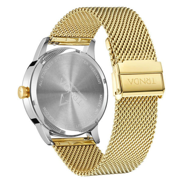 Trnda Men's Stainless Steel Watch, Gradient Gray Dial | Tr43sgld by i-watch