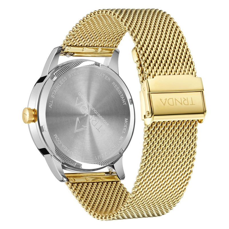 Trnda Men's Stainless Steel Watch, Gradient Gray Dial | Tr43sgld by i-watch