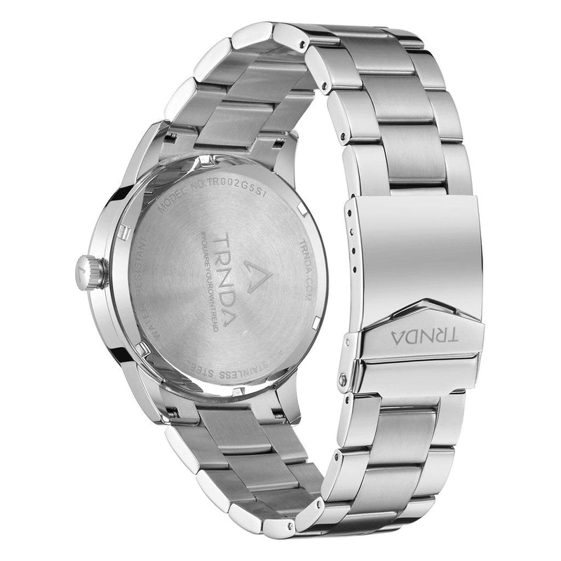 Trnda Men's Stainless Steel Watch, Silver Gradient Dial | Trnda43ss by i-watch