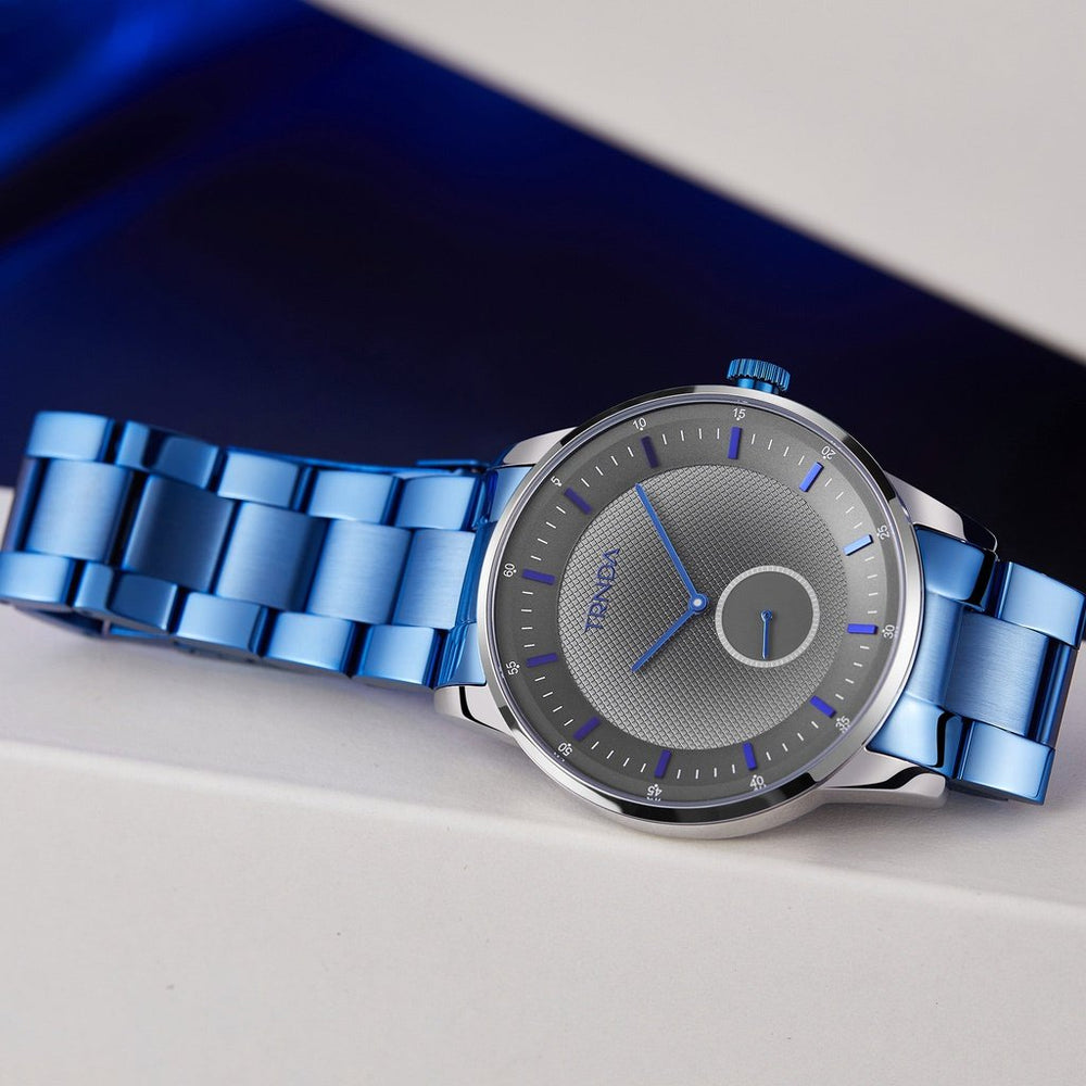 Trnda Men's Stainless Steel Watch, Blue Band | Trnda-Ss43b by i-watch