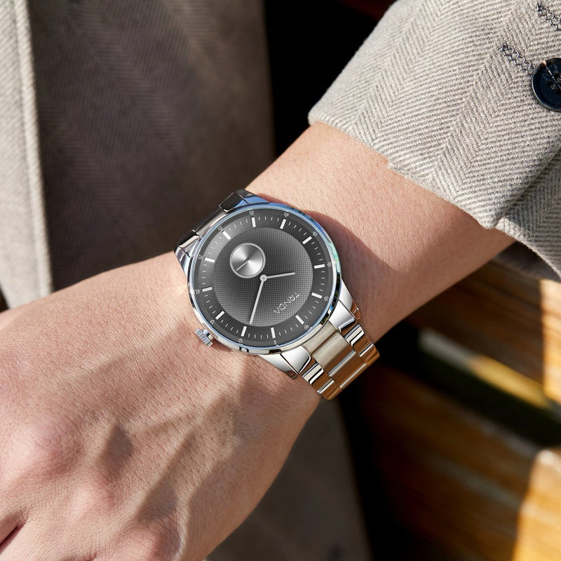 Trnda Men's Stainless Steel Watch, Gradient Gray Dial | Trn-Ss43 by i-watch