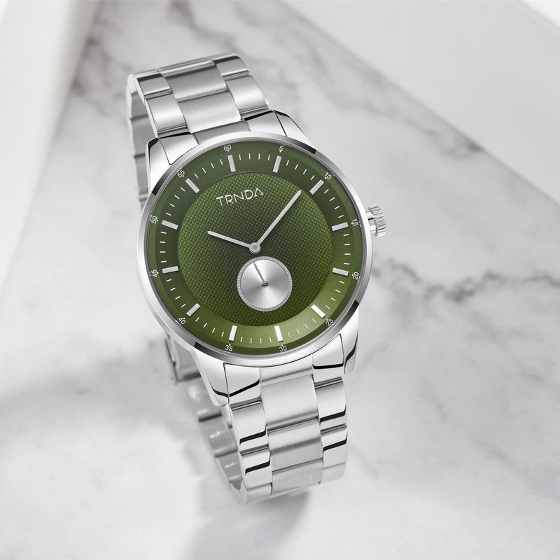 Trnda Men's Stainless Steel Watch, Seaweed Green Dial | Trnda43mm by i-watch