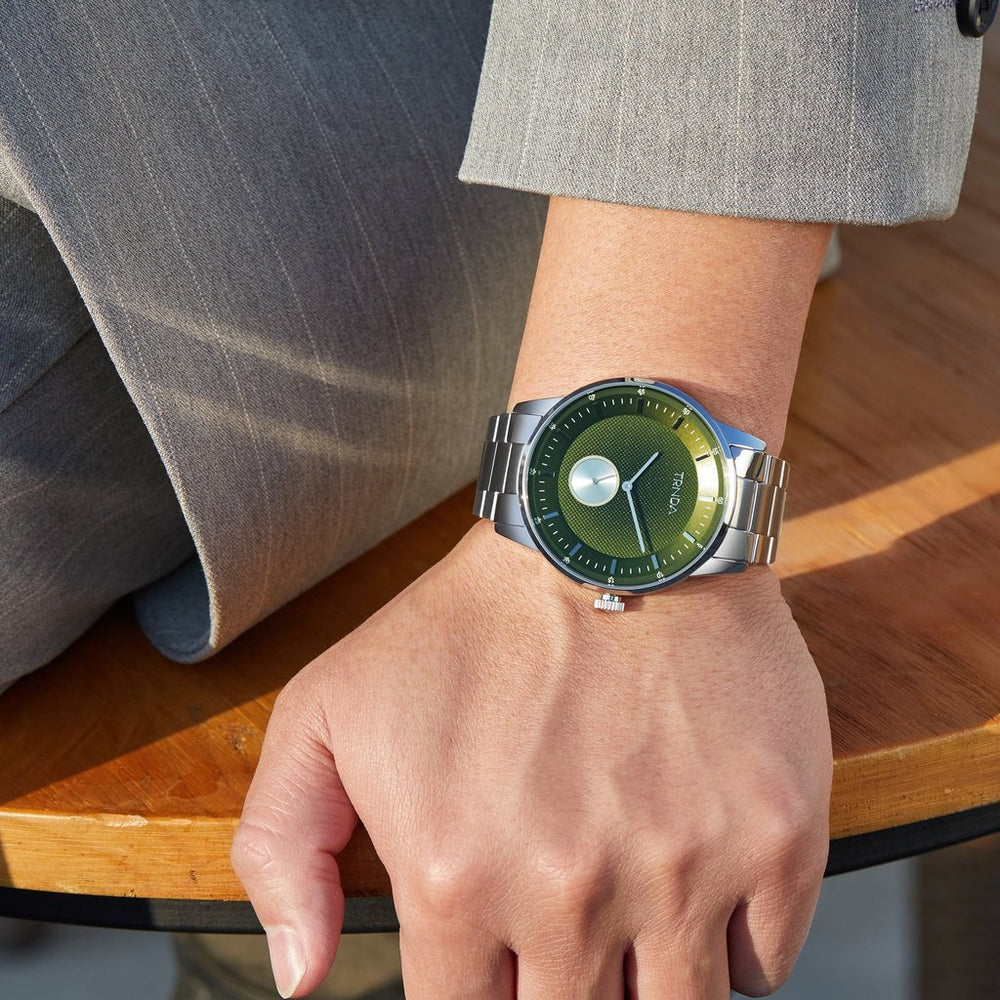 Trnda Men's Stainless Steel Watch, Seaweed Green Dial | Trnda43mm by i-watch