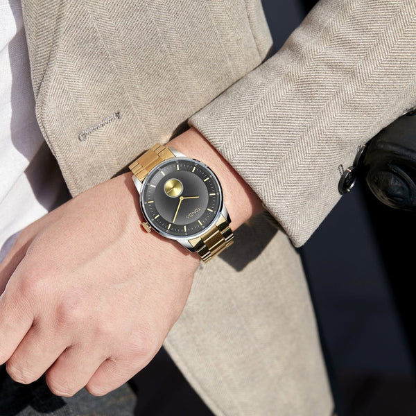 Trnda Men's Gold Stainless Steel Watch, Gray Dial | Trnda-43g by i-watch