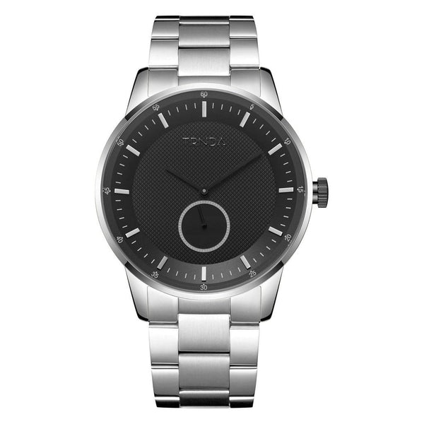 Trnda Men's Stainless Steel Watch, Black Dial | Trnda-43ss by i-watch