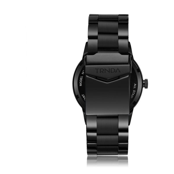 Trnda Men's Black Stainless Steel Watch, Seaweed Green Dial | Trn43b by i-watch