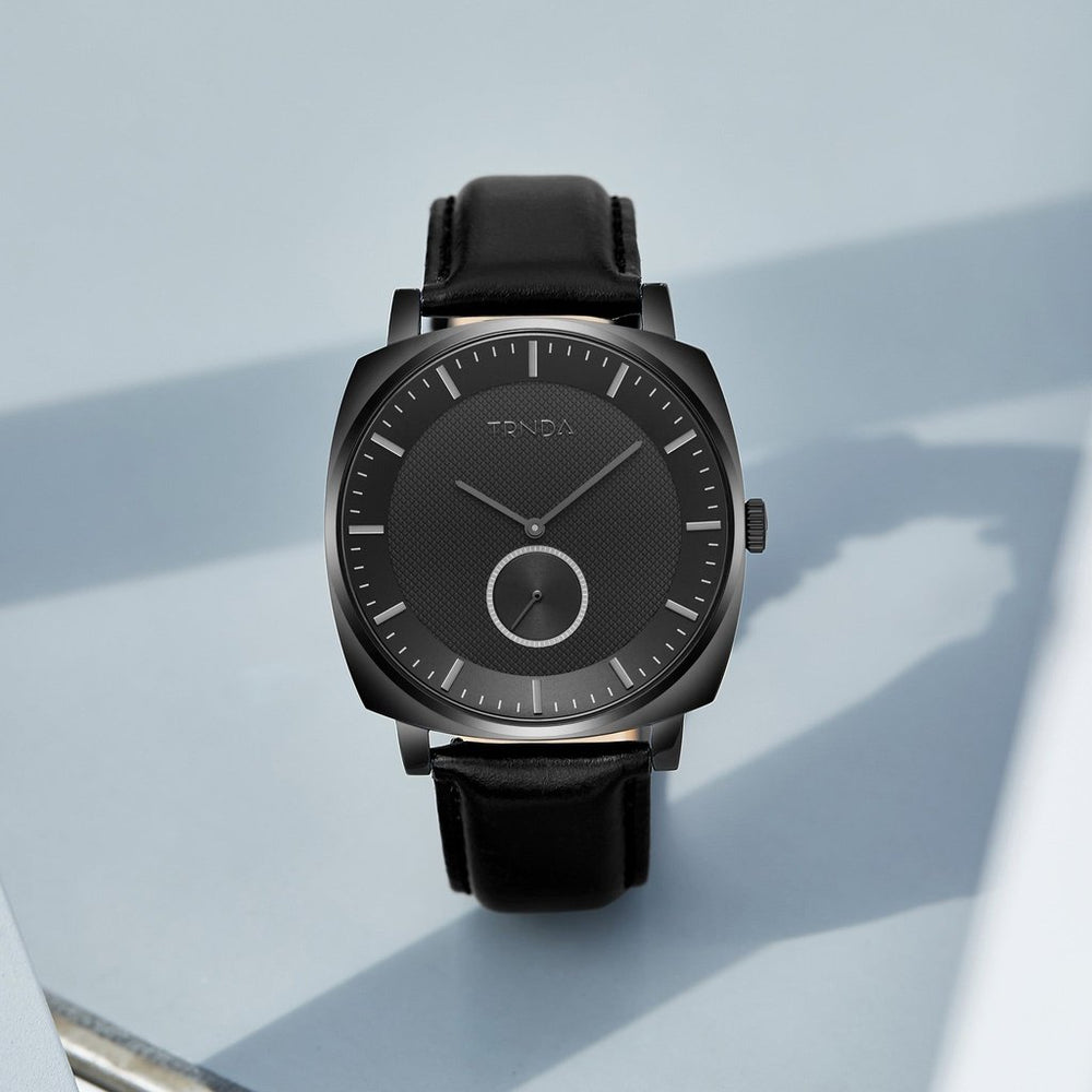 TRNDA SQUARE BLACK STAINLESS STEEL MEN'S WATCH - TIMELESS STYLE & RELIABLE FASHION STATEMENT-i-Watch-6