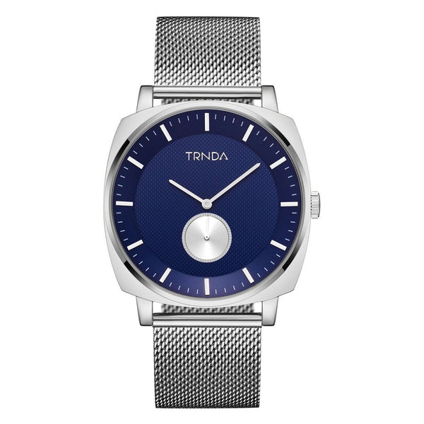 Trnda Men's Stainless Steel Watch, Blue Dial | Trn-Sq45-Sl by i-watch