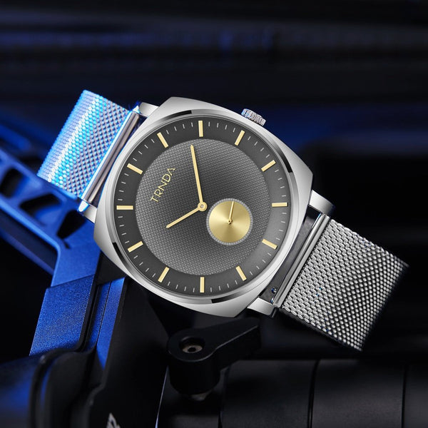 Trnda Men's Silver Stainless Steel Watch, Gradient Dial | Trn45mm by i-watch