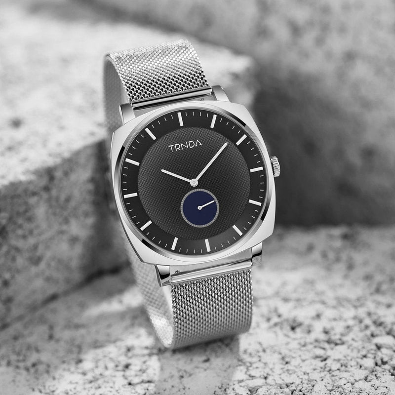 Trnda Men's Silver Stainless Steel Watch, Grey Dial | Trnda-045ss by i-watch