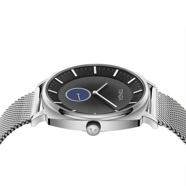 Trnda Men's Silver Stainless Steel Watch, Grey Dial | Trnda-045ss by i-watch