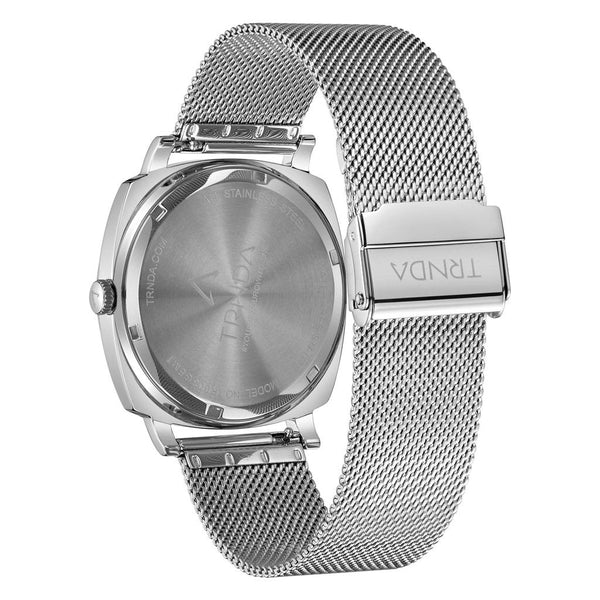 Trnda Men's Silver Stainless Steel Watch, Grey Dial | Trnda-045ss by i-watch