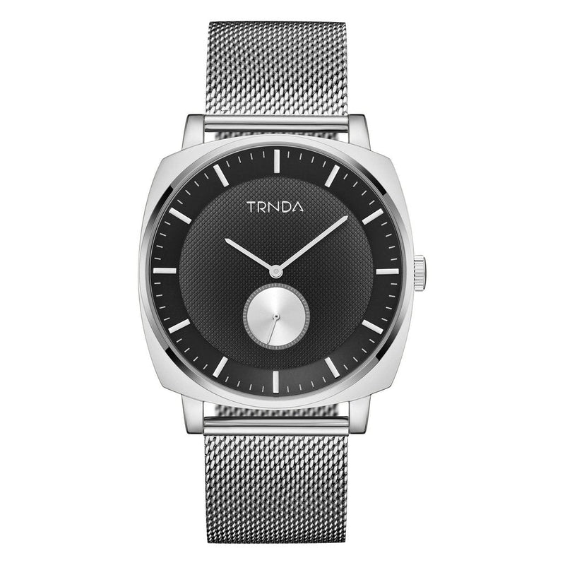 Trnda Men's Stainless Steel Watch, Silver Mesh Band | Trd45mm by i-watch
