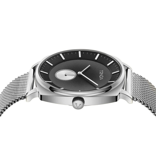 Trnda Men's Stainless Steel Watch, Silver Mesh Band | Trd45mm by i-watch