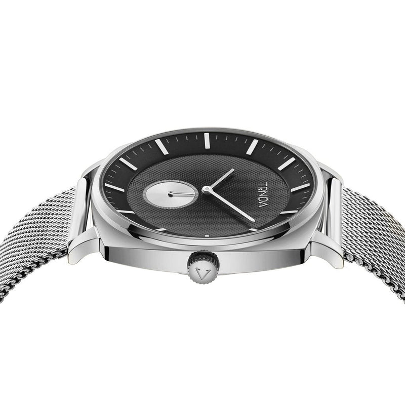 Trnda Men's Stainless Steel Watch, Silver Mesh Band | Trd45mm by i-watch