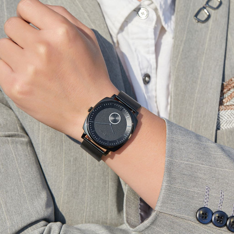 Trnda Men's Black Stainless Steel Watch, Square Case | Trnda45mm by i-watch