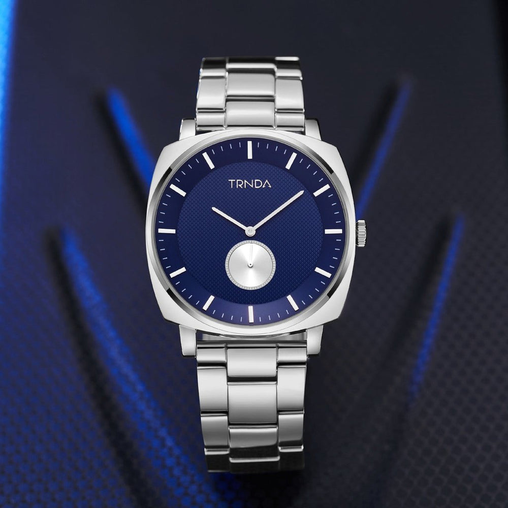Trnda Men's Stainless Steel Watch, Blue Dial | Trnda-45mm by i-watch