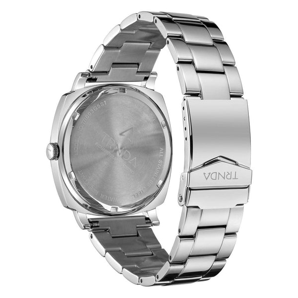 Trnda Men's Silver Stainless Steel Watch, Square Dial | Tr45ss by i-watch