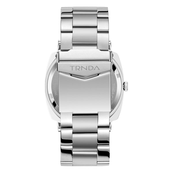 Trnda Men's Silver Stainless Steel Watch, Square Dial | Tr45ss by i-watch