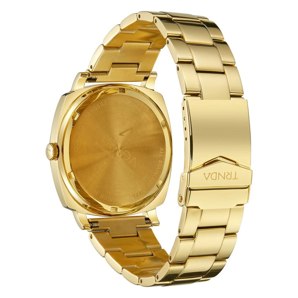 Trnda Men's Gold Stainless Steel Watch, Grey Dial | Trnda-45mm by i-watch