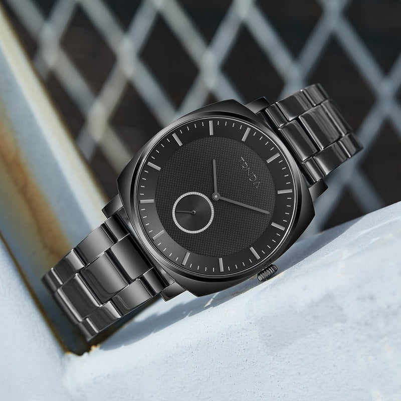 TRNDA STAINLESS STEEL SQUARE BLACK DIAL MEN'S WATCH - TIMELESS FASHION STATEMENT-i-Watch-6