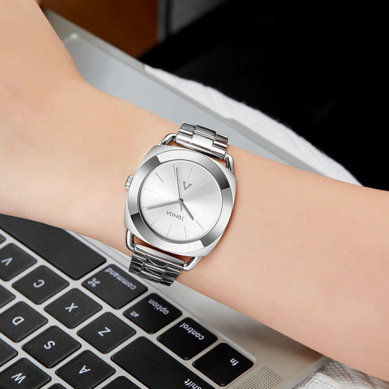 Trnda Women's Stainless Steel Watch, Silver Dial | Trnda-Ss35 by i-watch