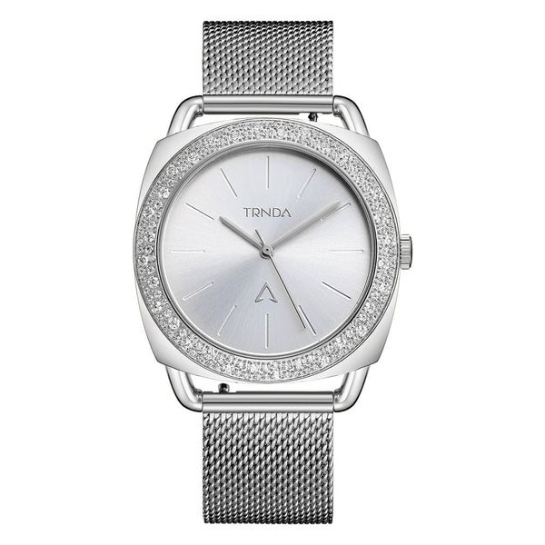Trnda Women's Stainless Steel Watch, Silver Mesh Band | Trn-35.8s by i-watch