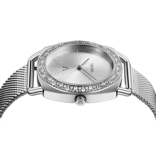 Trnda Women's Stainless Steel Watch, Silver Mesh Band | Trn-35.8s by i-watch