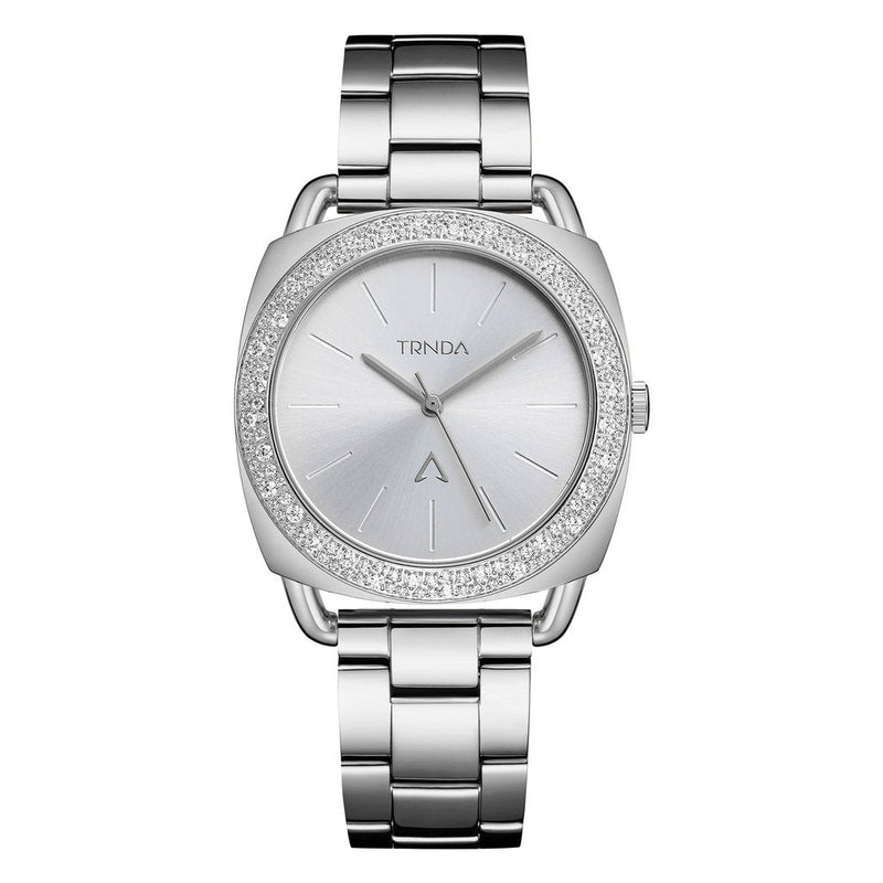 Trnda Women's Silver Stainless Steel Watch, Unique Dial | Trn35ss by i-watch