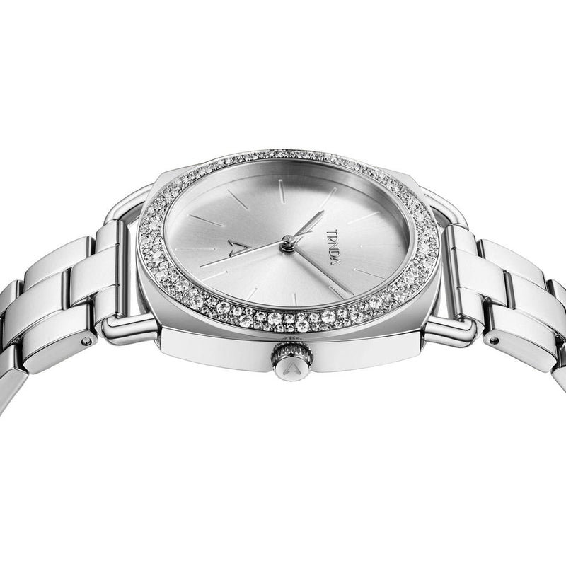 Trnda Women's Silver Stainless Steel Watch, Unique Dial | Trn35ss by i-watch