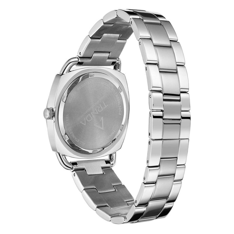 Trnda Women's Silver Stainless Steel Watch, Unique Dial | Trn35ss by i-watch