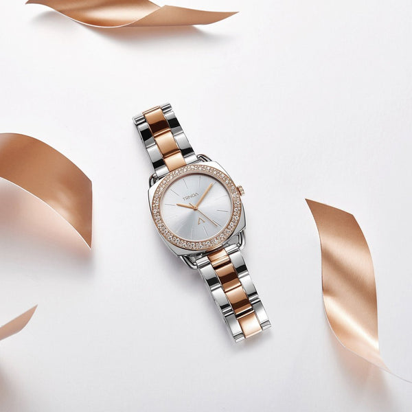 Trnda Women's Stainless Steel Watch, Silver-Rose Gold | Trnda-Ss35 by i-watch
