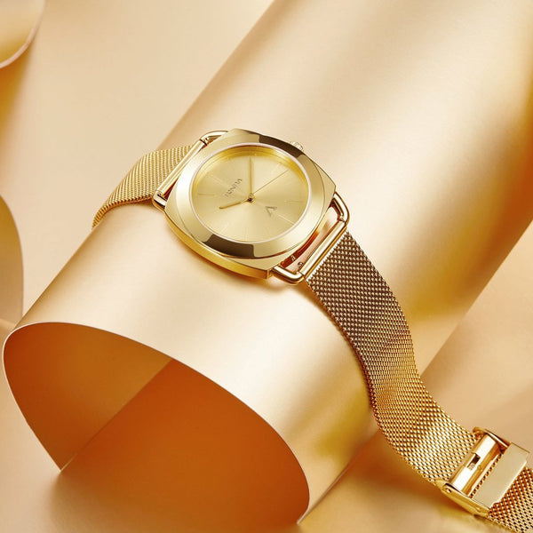 Trnda Women's Watch With Gold Stainless Steel Case And Gold Stainless Steel Band by i-watch